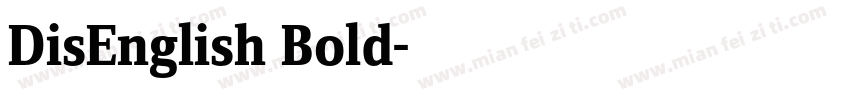 DisEnglish Bold字体转换